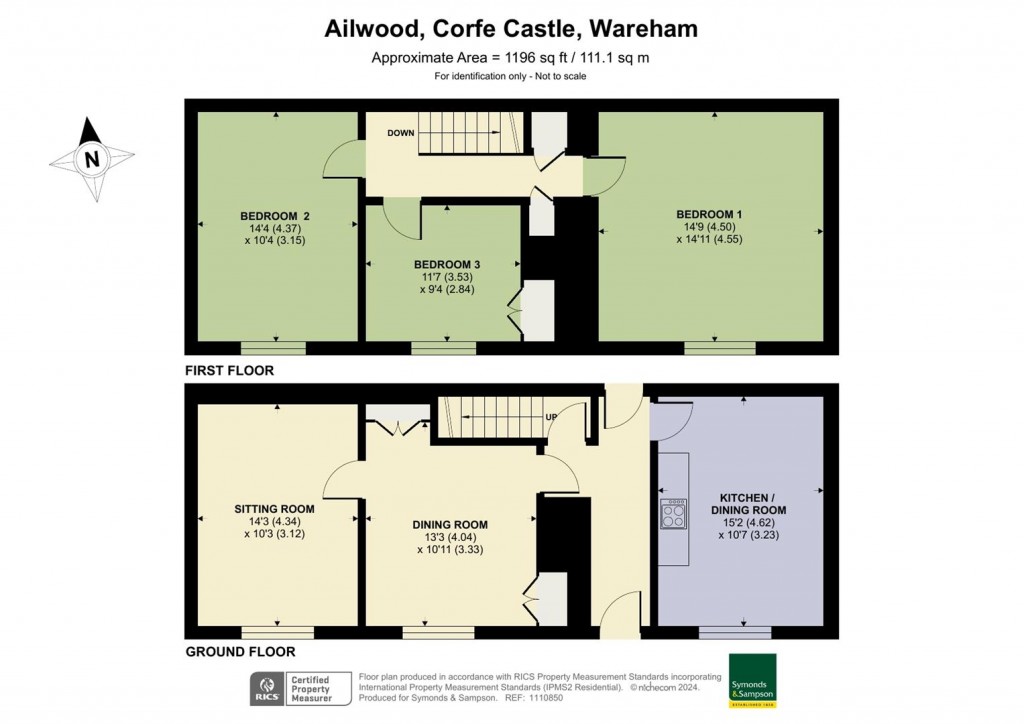 Floorplans For Ailwood, Corfe Castle