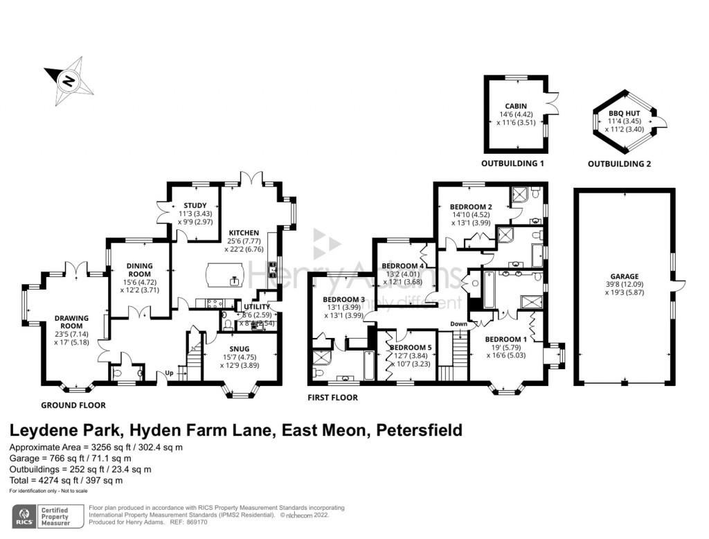 Floorplans For Hyden Farm Lane, East Meon, GU32