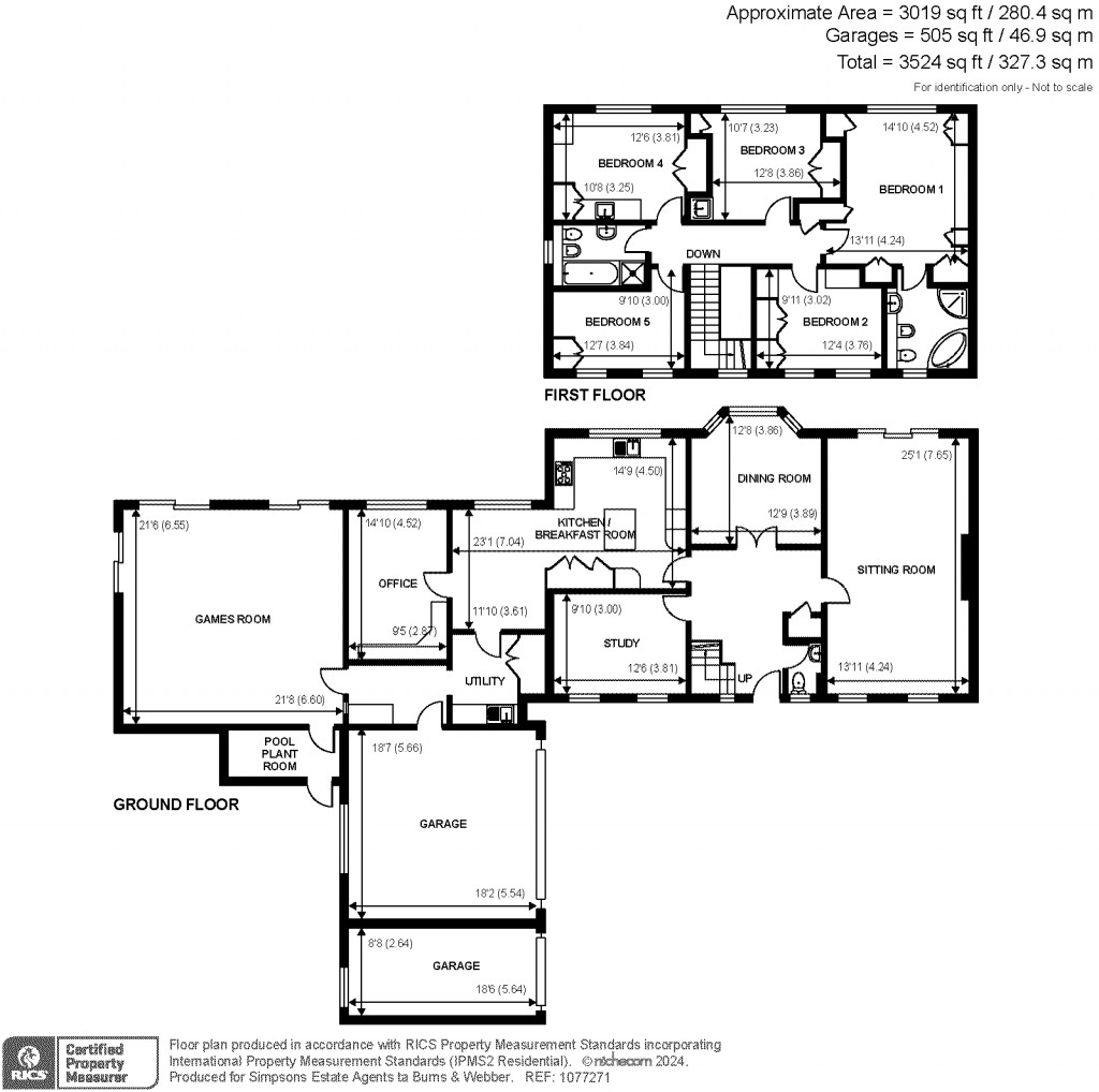 Floorplans For Holt Pound Lane, Holt Pound, Farnham, GU10