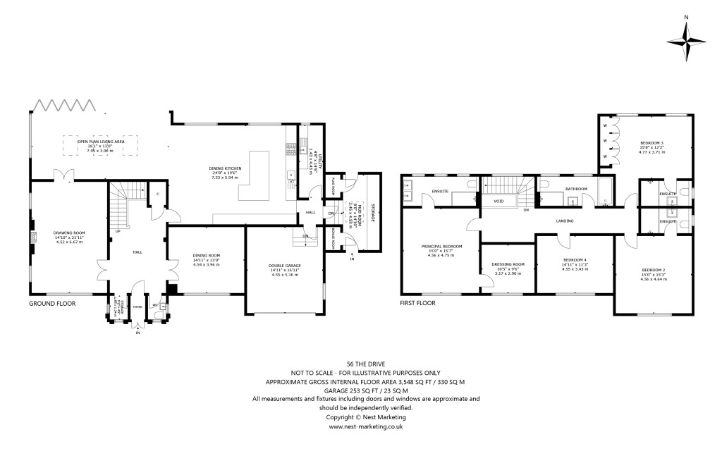 Floorplans For The Drive, Gosforth, Newcastle upon Tyne