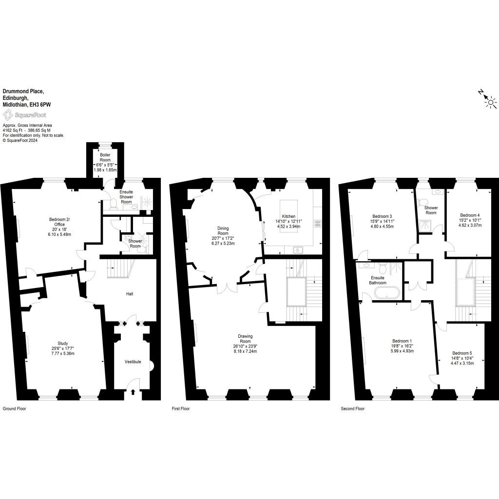 Floorplans For Drummond Place, Edinburgh