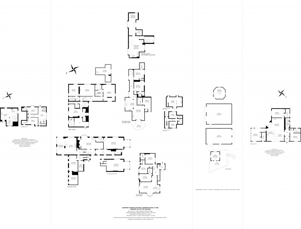Floorplans For Sandford Country Cottages, Sandford House, St. Fort, Wormit