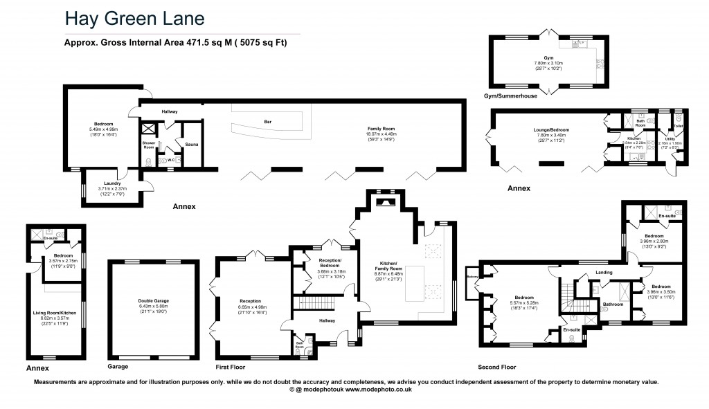 Floorplans For Hay Green Lane, Hook End, Brentwood, Essex, CM15