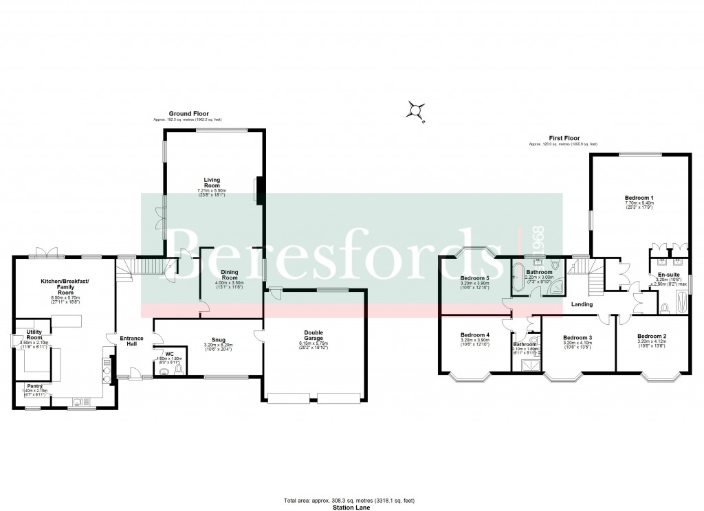 Floorplans For Station Lane, Ingatestone, Essex, CM4