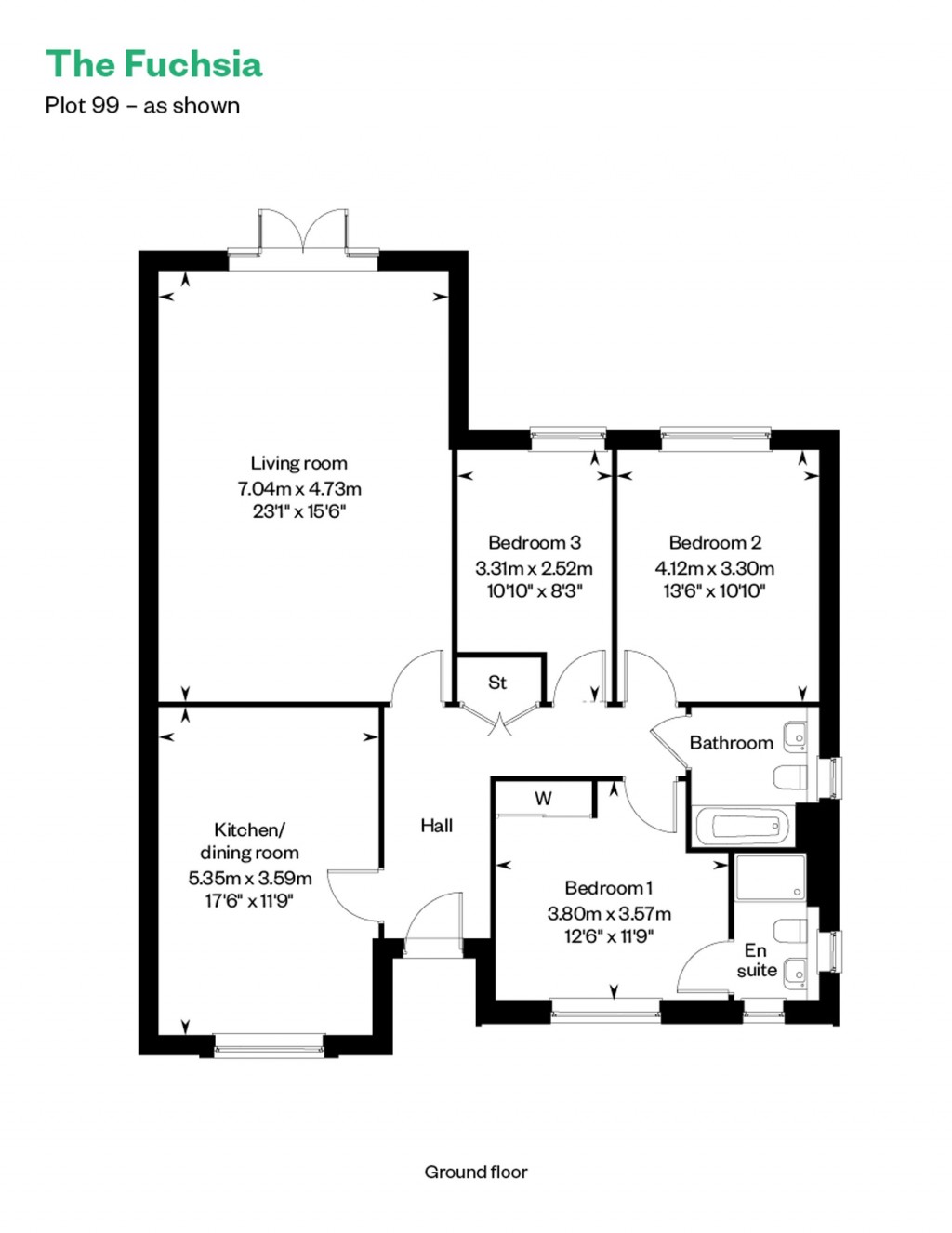 Floorplans For Tawny Owl Way, Hambrook, PO18