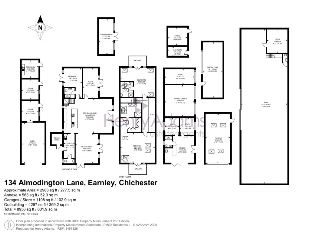 Floorplans For Almodington Lane, Earnley, PO20