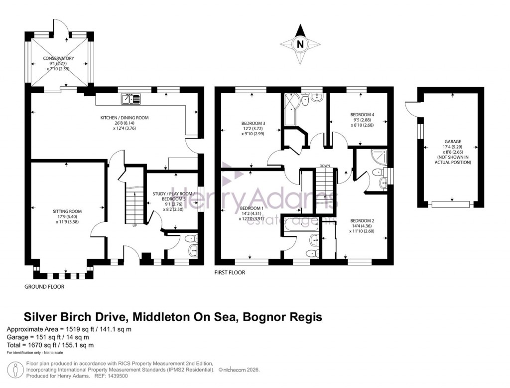 Floorplans For Silver Birch Drive, Middleton-On-Sea, PO22
