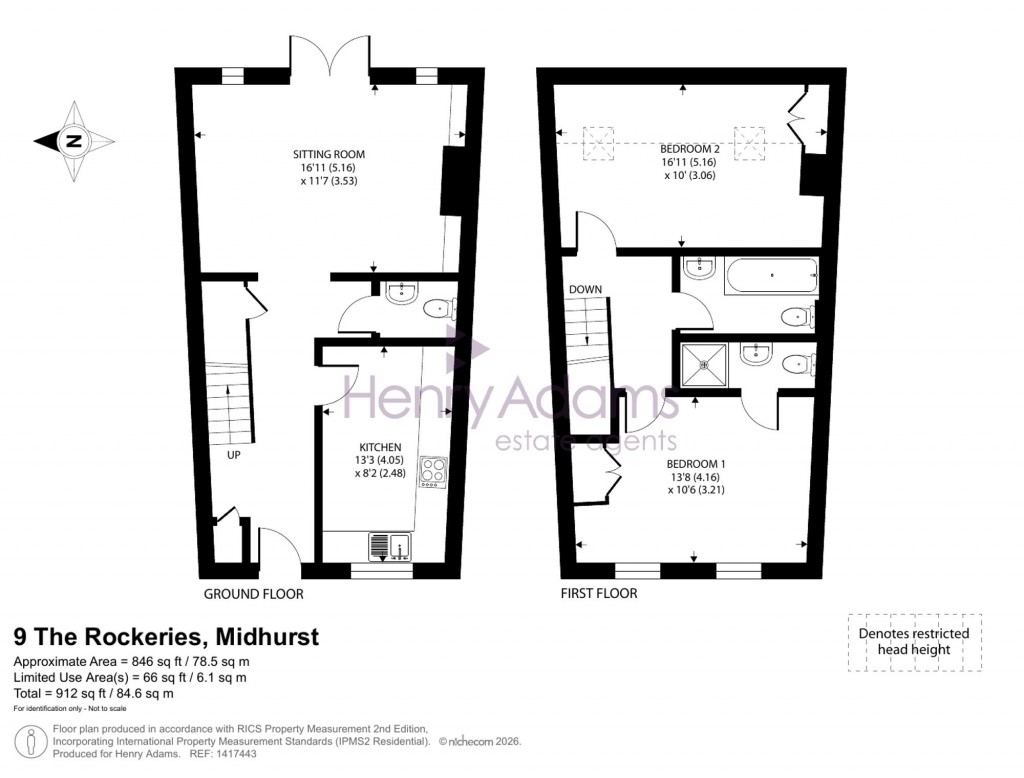 Floorplans For The Rockeries, Midhurst, GU29