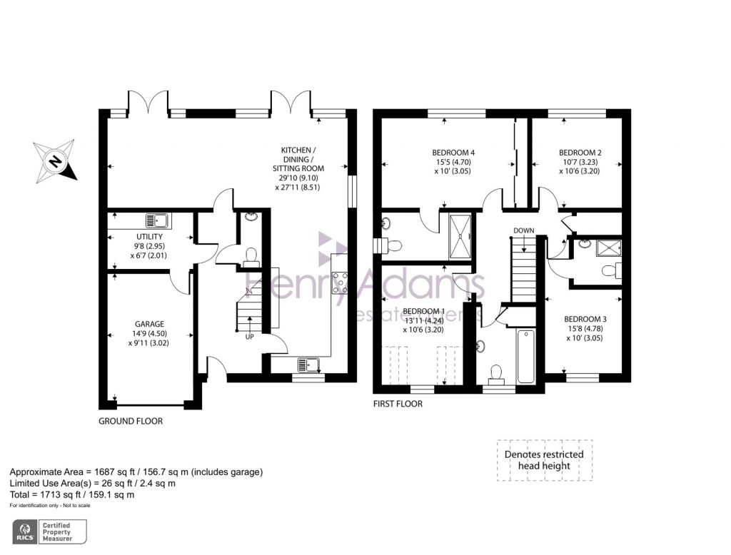 Floorplans For Bailey Road, Rowland's Castle, PO9