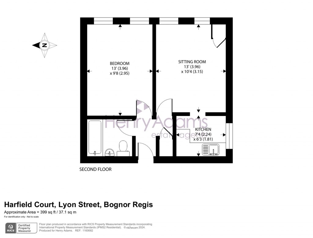 Floorplans For Lyon Street, Harfield Court Lyon Street, PO21