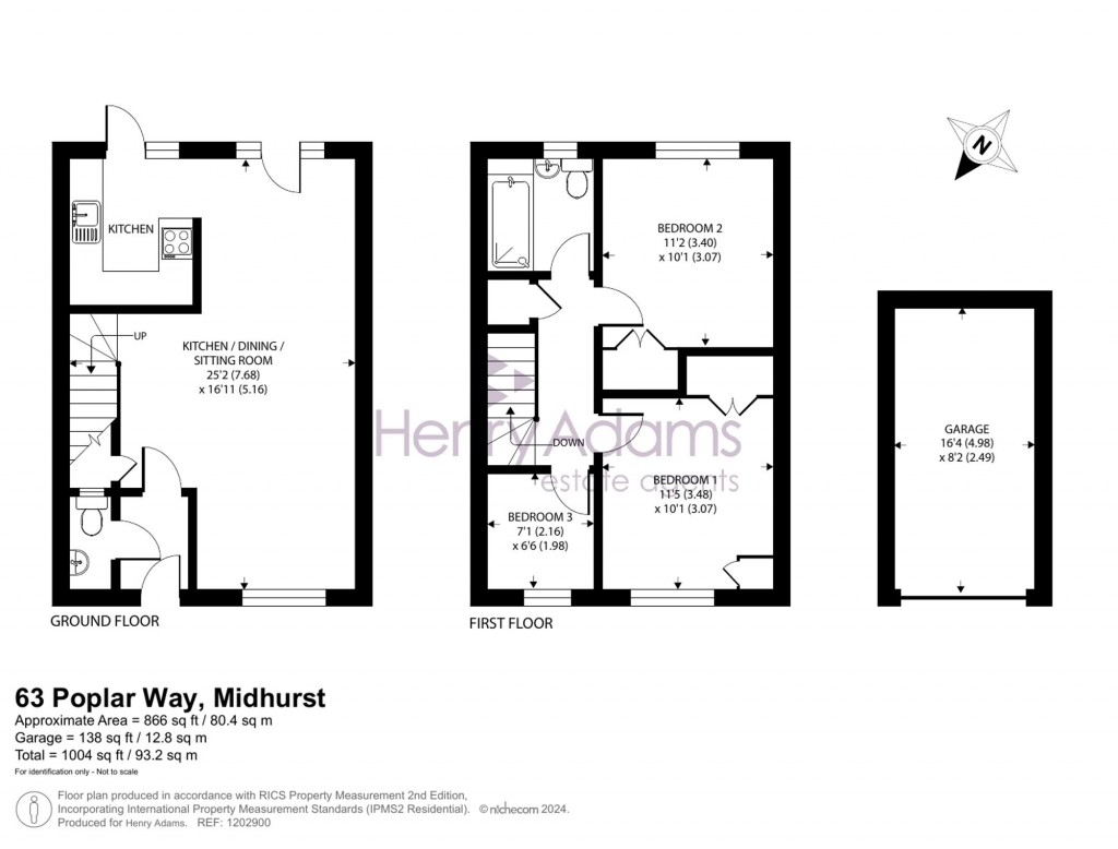 Floorplans For Poplar Way, Midhurst, GU29