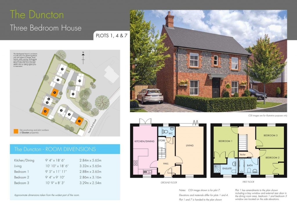 Floorplans For The Steddles, North End Road, BN18