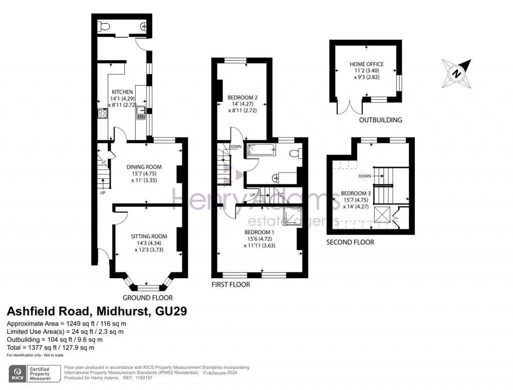 Floorplans For Ashfield Road, Midhurst, GU29