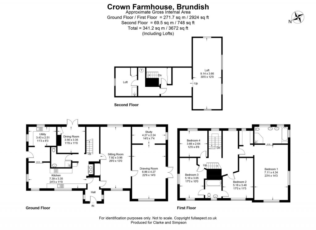 Floorplans For Brundish, Near Framlingham, Suffolk