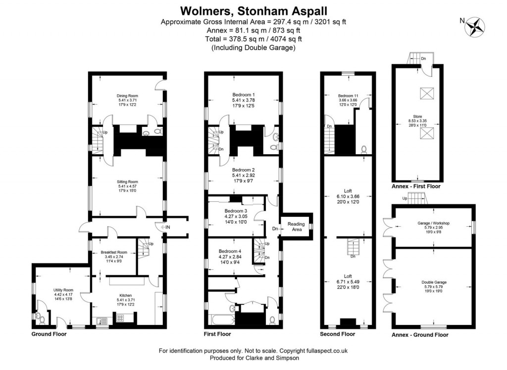 Floorplans For Stonham Aspal, Nr Stowmarket, Suffolk
