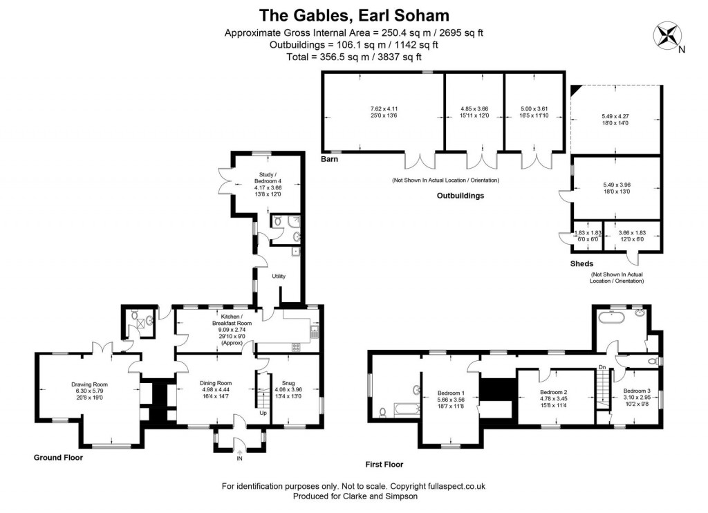 Floorplans For Earl Soham, Nr Framlingham, Suffolk