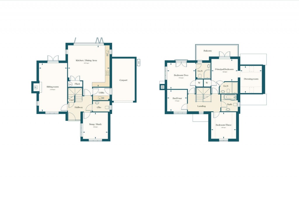 Floorplans For Blythe Meadow, Charsfield, Nr Framlingham, Suffolk