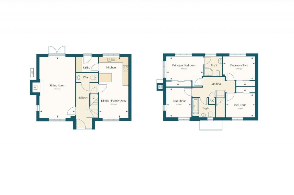Floorplans For Blythe Meadow, Charsfield, Nr Framlingham, Suffolk