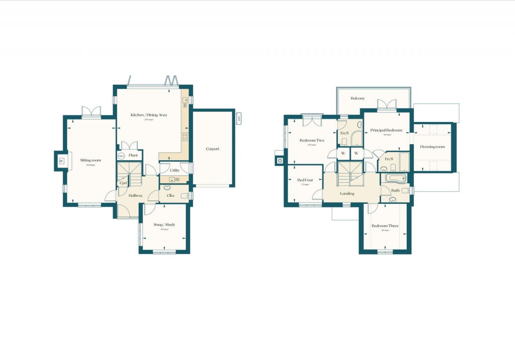 Floorplans For Blythe Meadow, Charsfield, Nr Framlingham, Suffolk