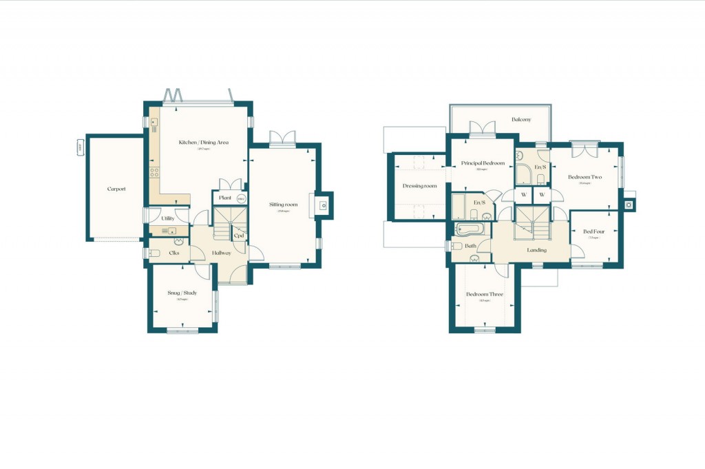 Floorplans For Blythe Meadow, Charsfield, Nr Framlingham, Suffolk