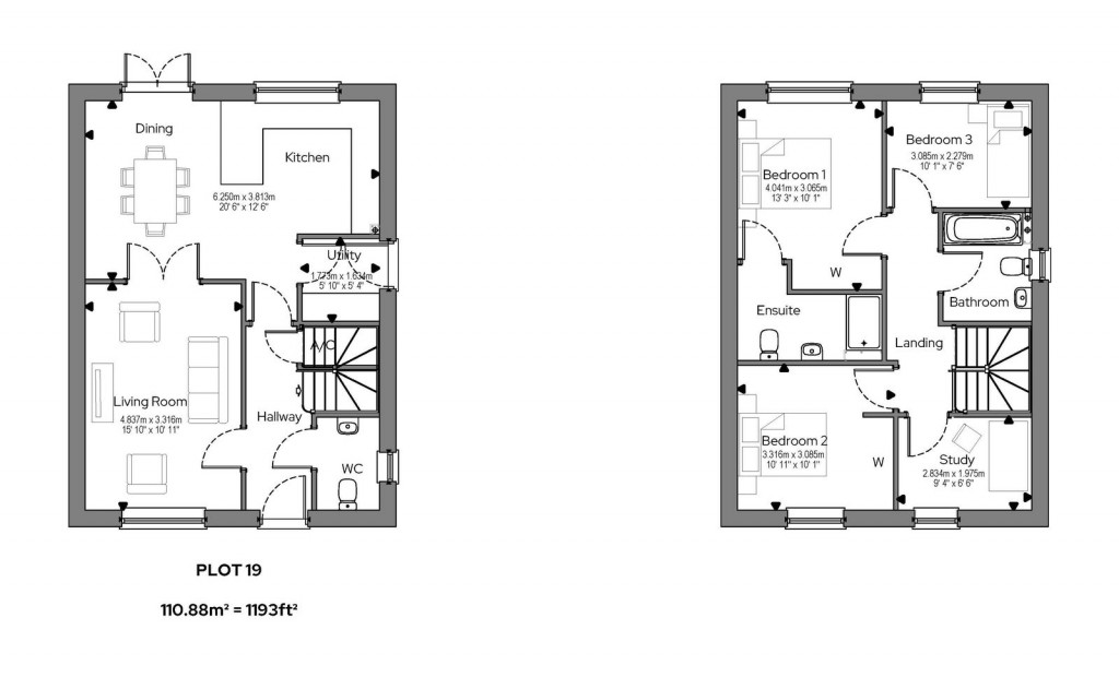 Floorplans For Laxfield, Nr Framlingham, Suffolk