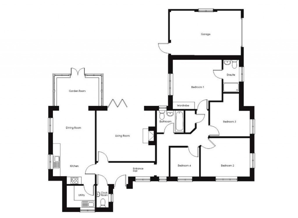 Floorplans For Langshaw Close, Framlingham, Suffolk