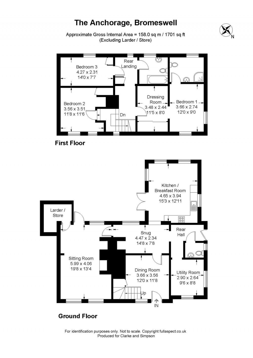 Floorplans For Bromeswell, Woodbridge, Suffolk