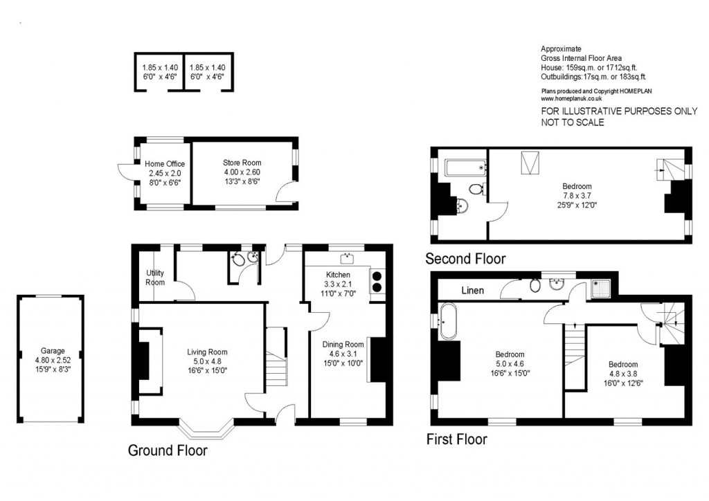 Floorplans For Undershore Road, Lymington, SO41