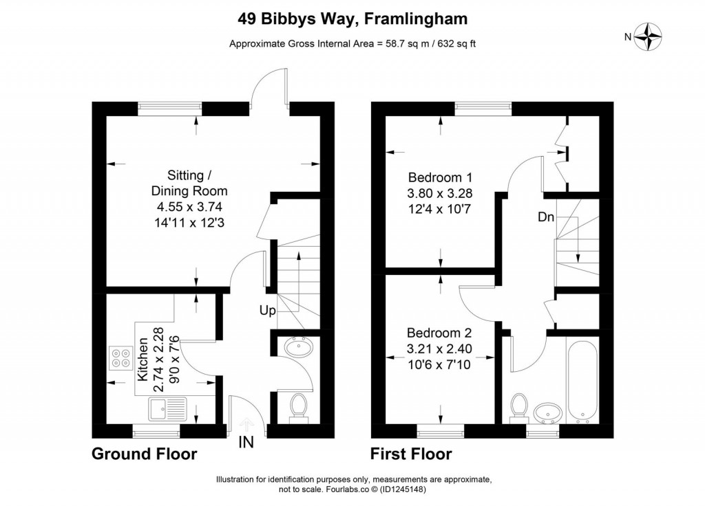 Floorplans For Bibbys Way, Framlingham, Suffolk