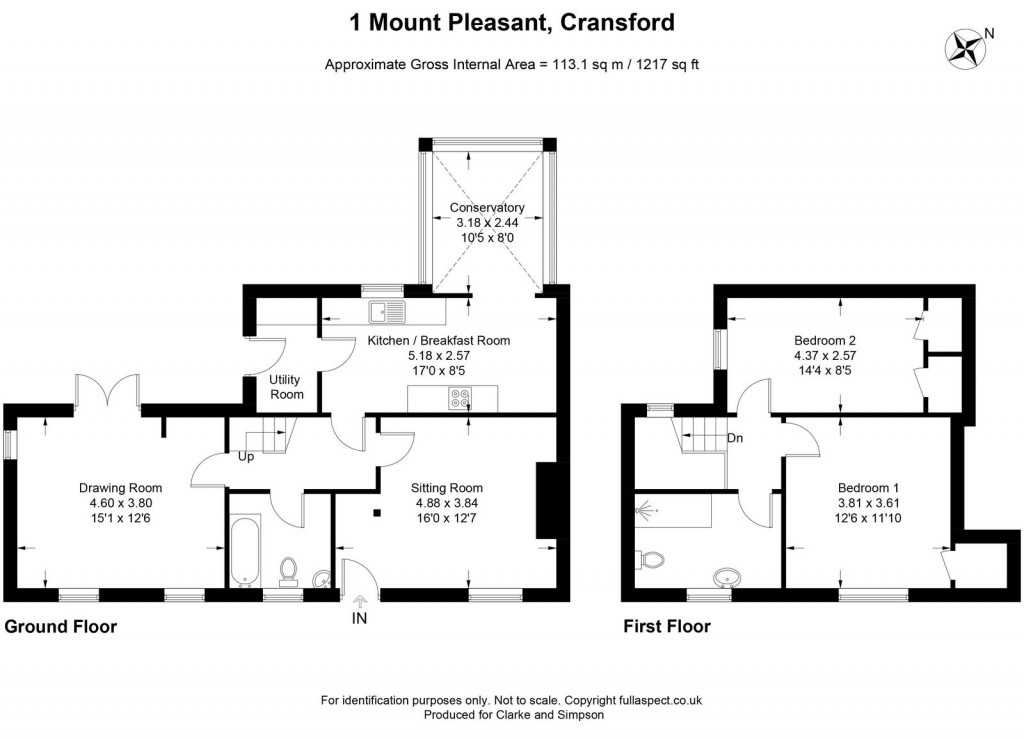 Floorplans For Cransford, Nr Framlingham, Suffolk