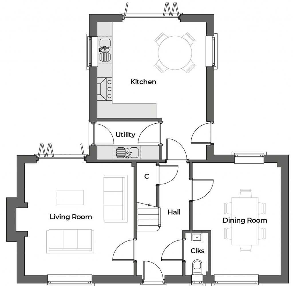 Floorplans For Bedfield, Nr Framlingham, Suffolk