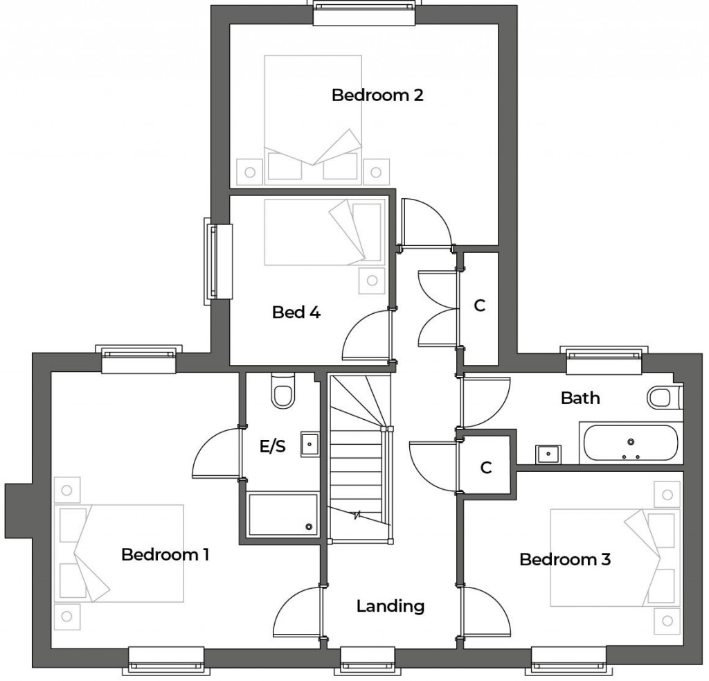 Floorplans For Bedfield, Nr Framlingham, Suffolk