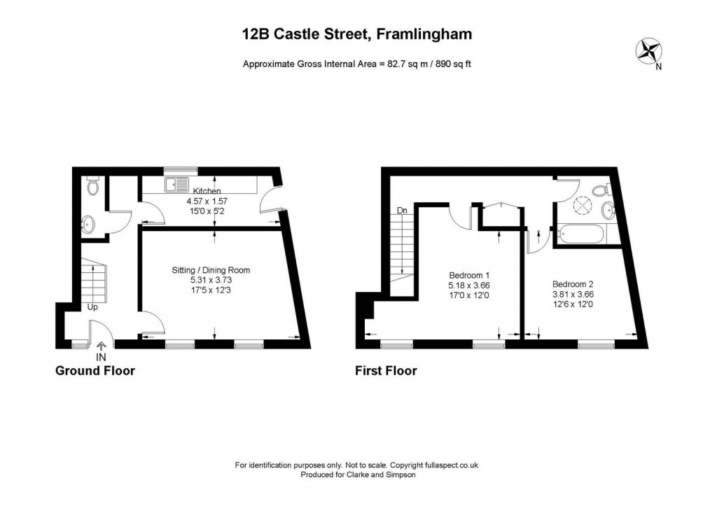 Floorplans For Castle Street, Framlingham, Suffolk