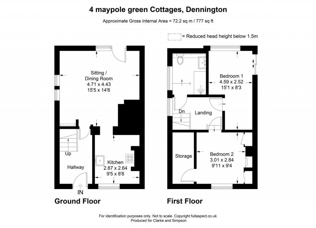Floorplans For Dennington, Near Framlingham, Suffolk