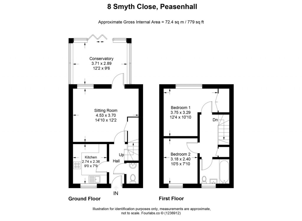 Floorplans For Peasenhall, Nr Framlingham, Suffolk