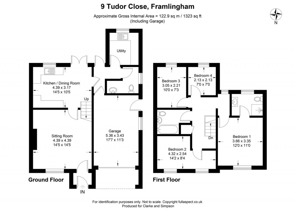 Floorplans For Tudor Close, Framlingham, Suffolk 