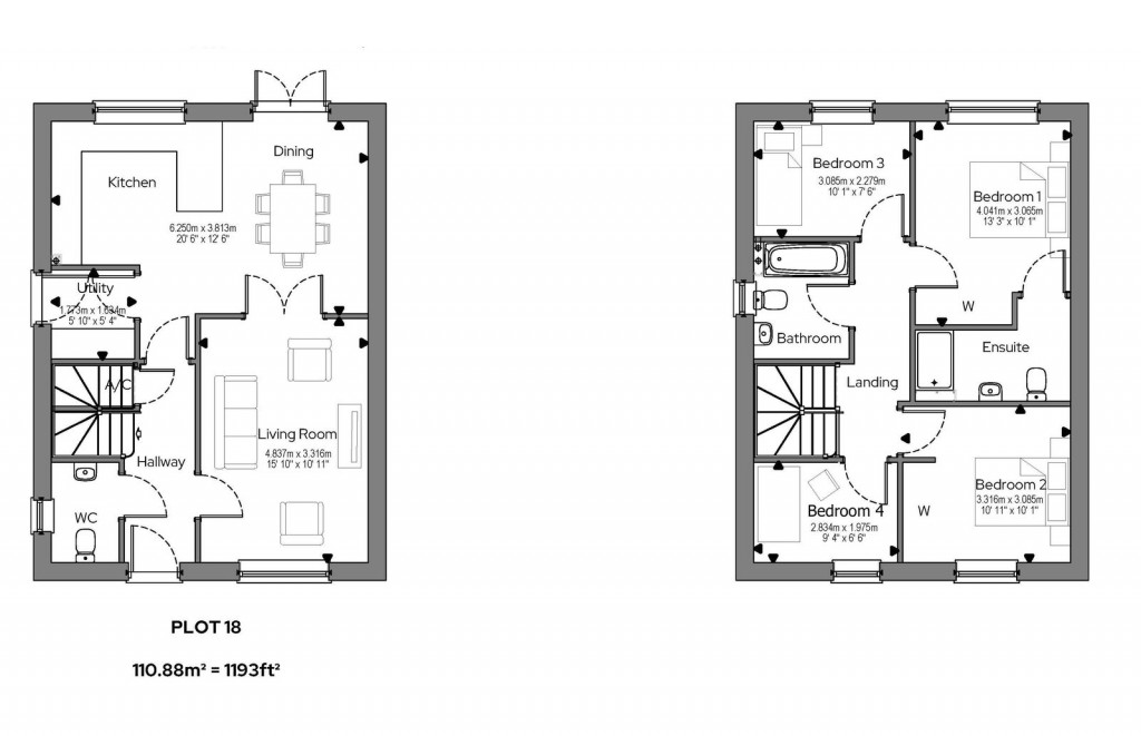 Floorplans For Laxfield, Nr Framlingham, Suffolk