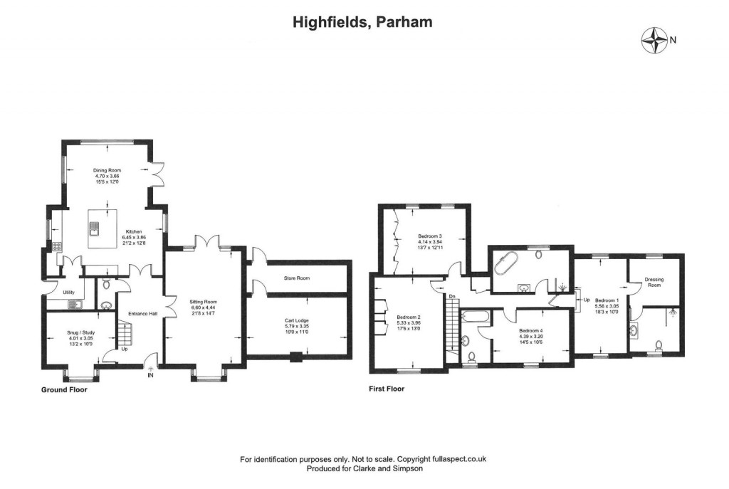 Floorplans For Parham, Near Framlingham, Suffolk