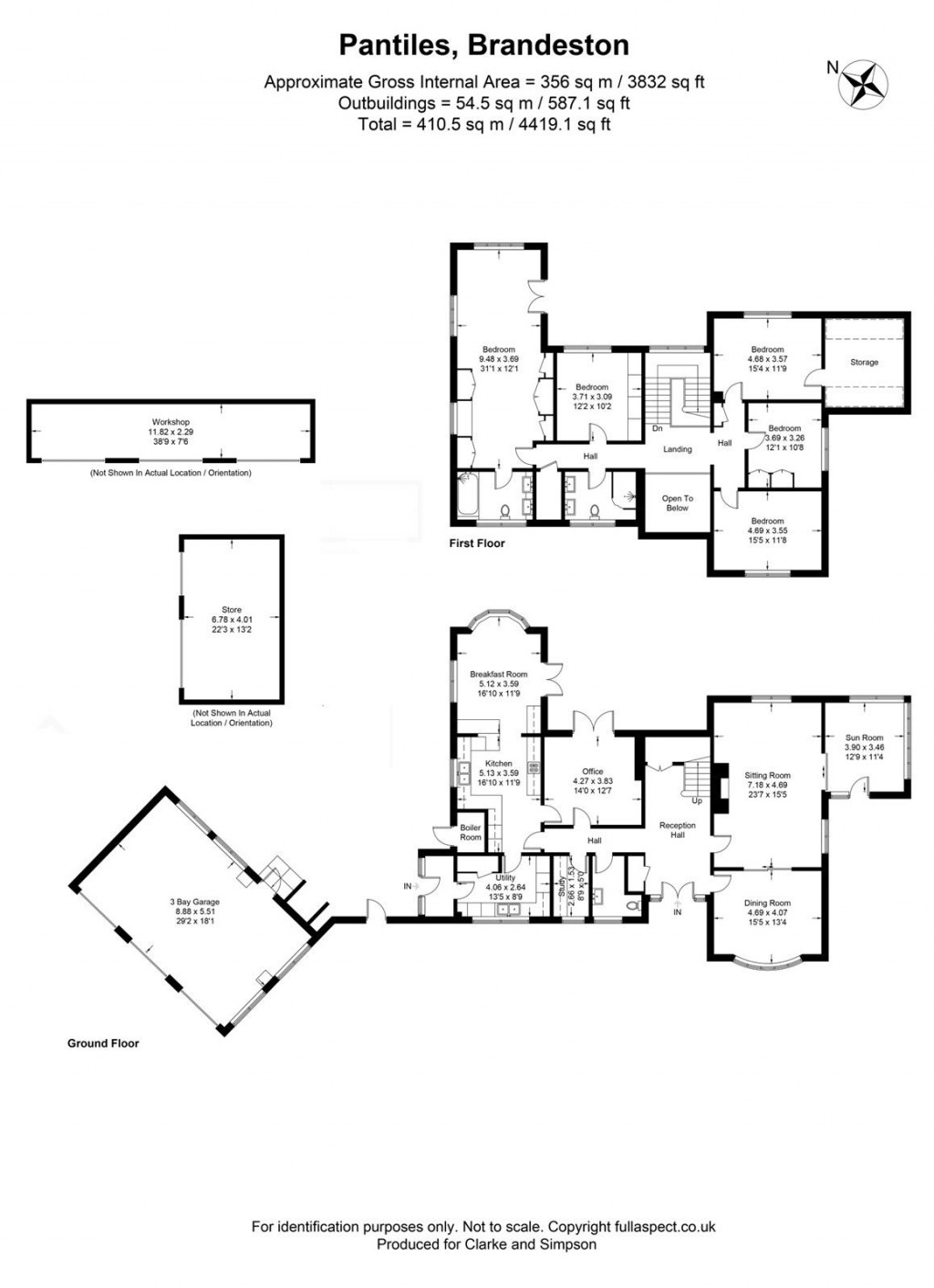 Floorplans For Brandeston, Near Framlingham, Suffolk