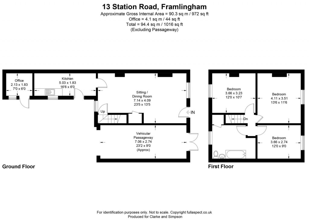 Floorplans For Station Road, Framlingham, Woodbridge, Suffolk, IP13 9EA
