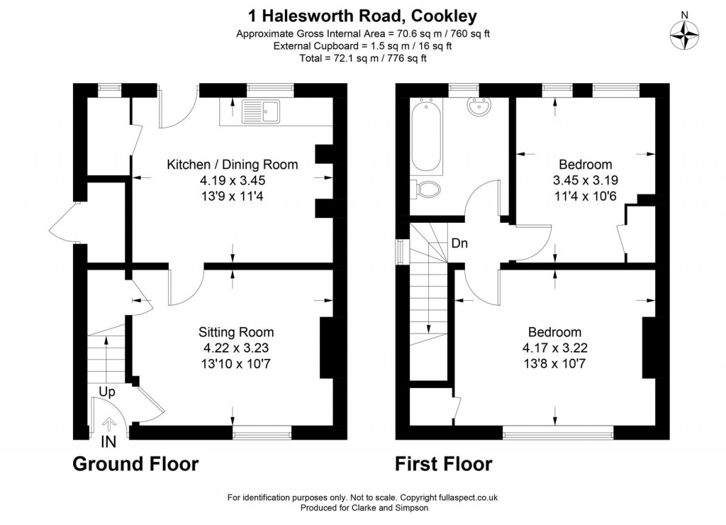 Floorplans For Cookley, Near Halesworth, Suffolk