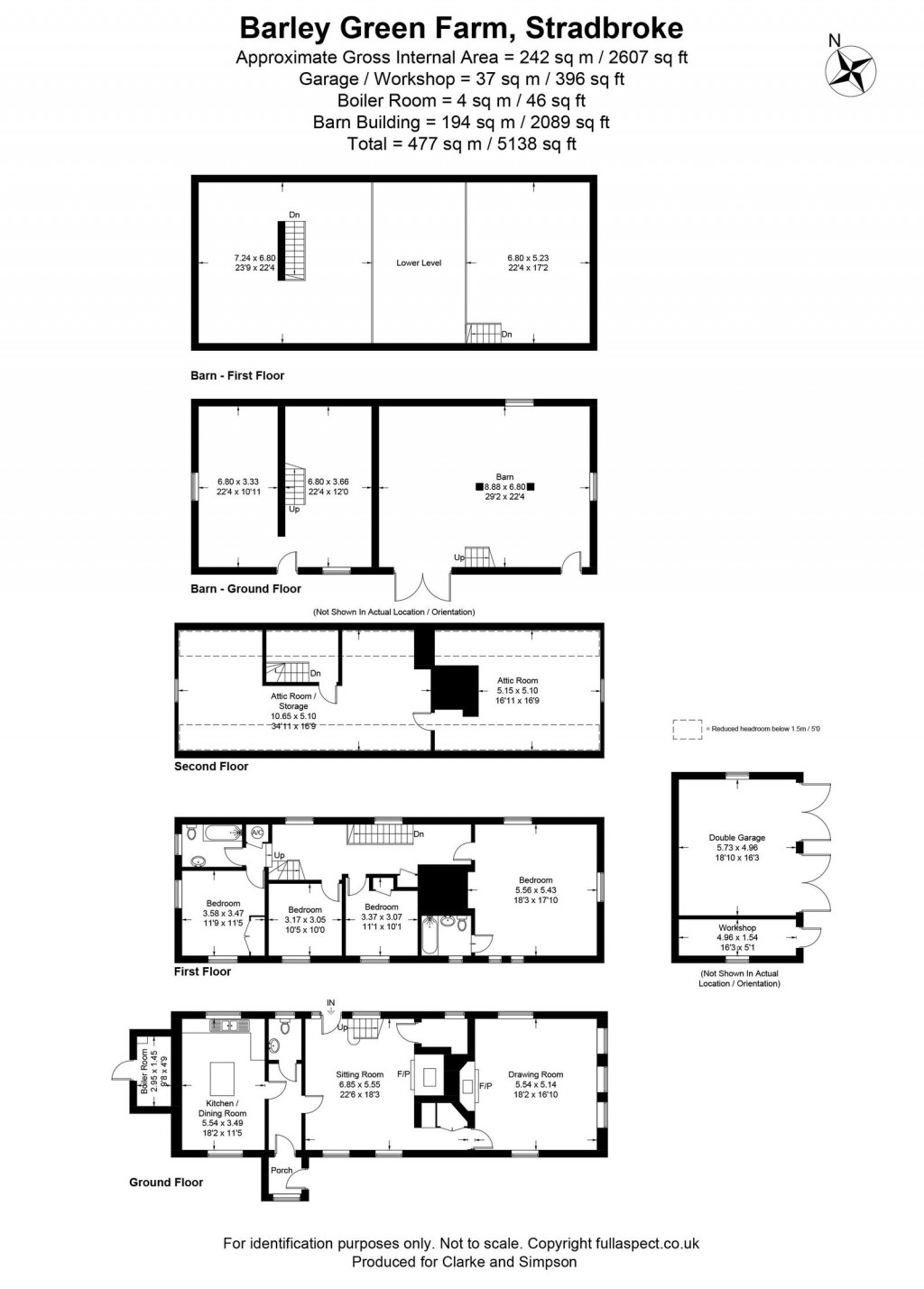 Floorplans For Stradbroke, Nr Eye, Suffolk