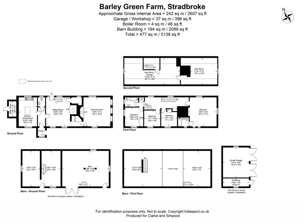 Floorplans For Stradbroke, Nr Eye, Suffolk
