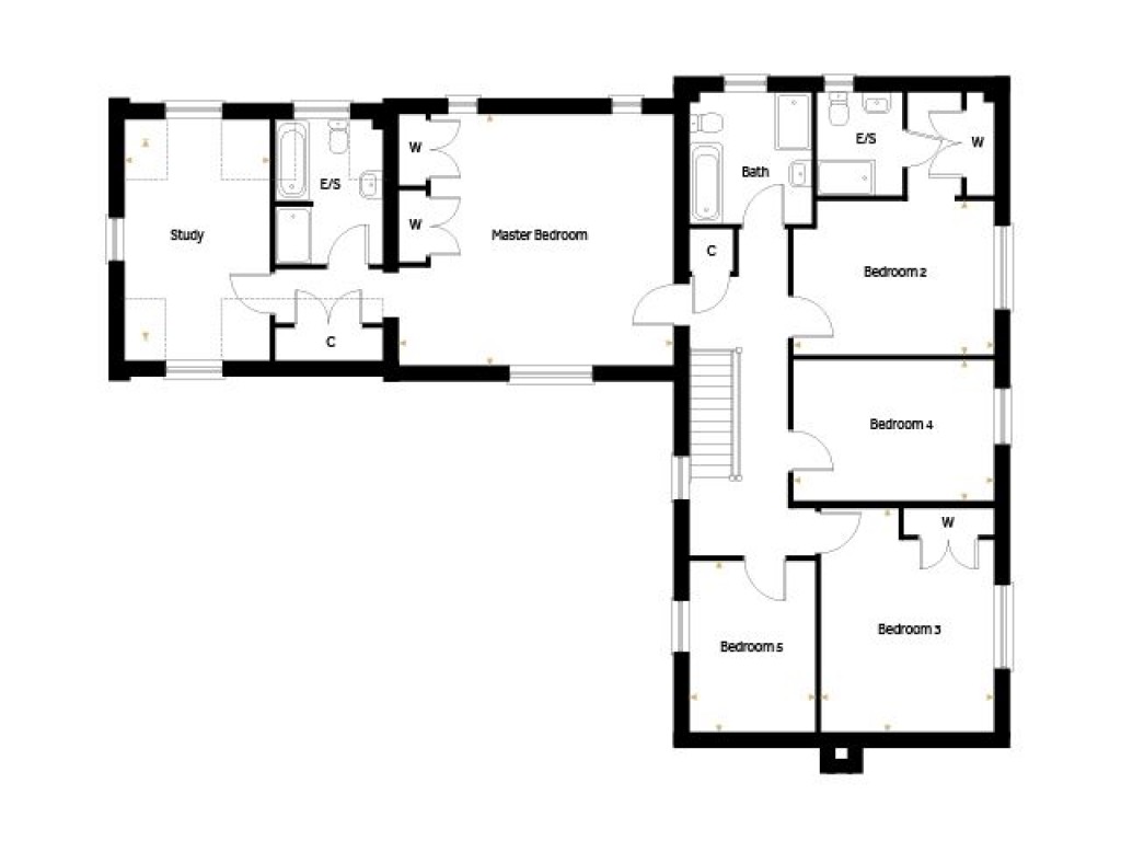 Floorplans For Plot 60 - The Sparrowhawk, Oak Grove, Eyke, Nr Woodbridge, Suffolk