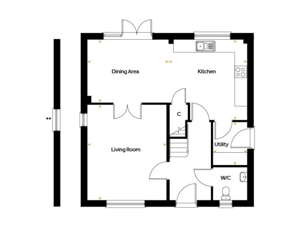 Floorplans For Plot 61 - The Kingfisher, Oak Grove, Eyke, Nr Woodbridge, Suffolk