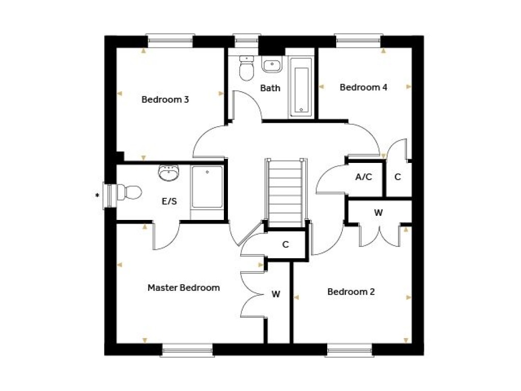 Floorplans For Plot 61 - The Kingfisher, Oak Grove, Eyke, Nr Woodbridge, Suffolk