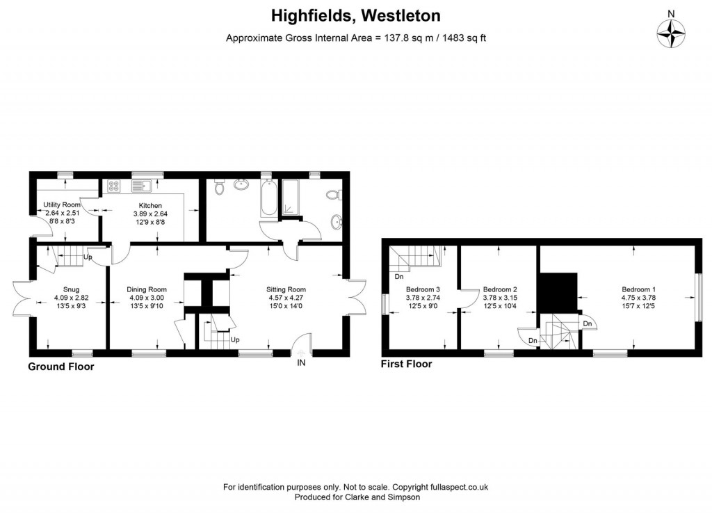 Floorplans For Westleton, Nr Heritage Coast, Suffolk
