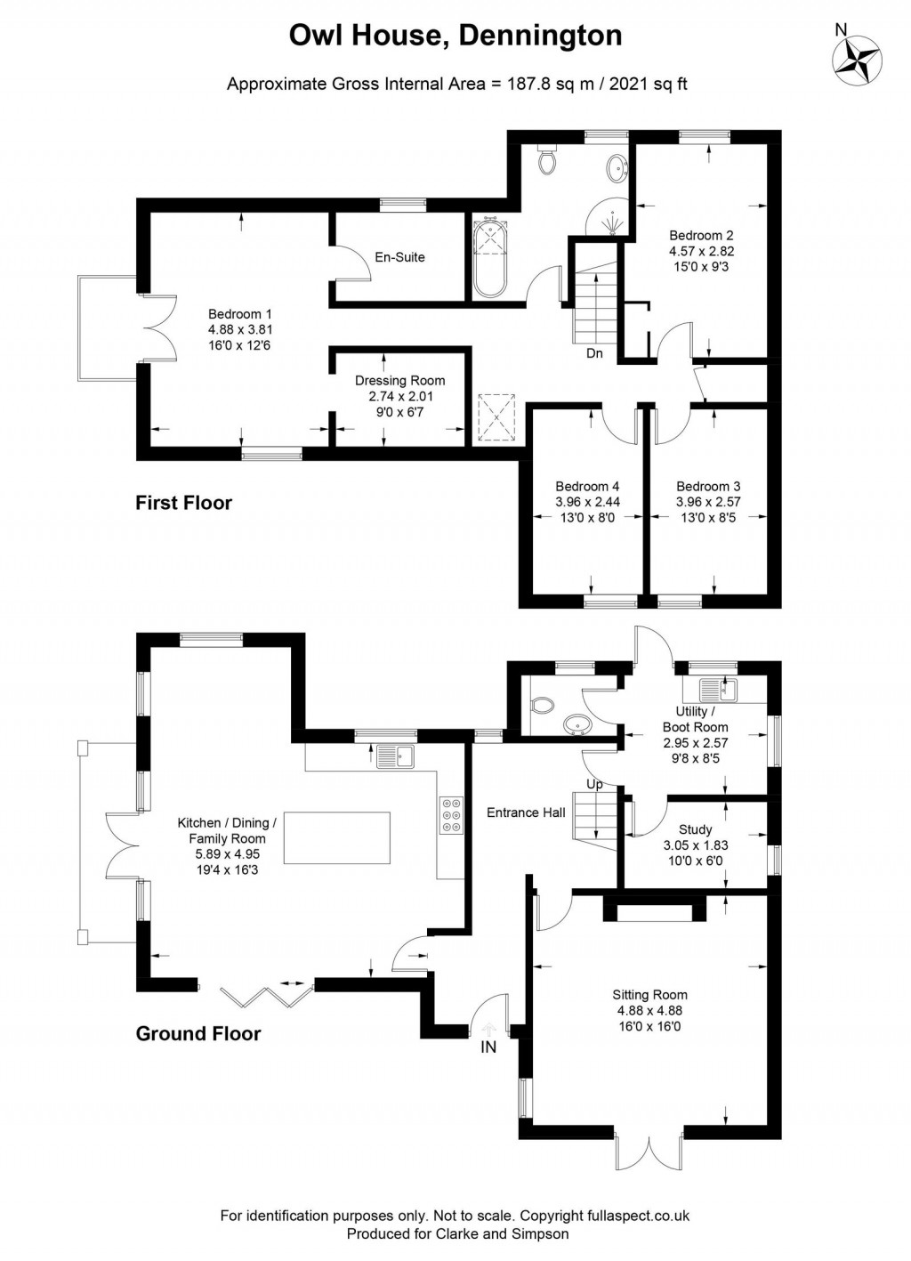 Floorplans For Owls Green, Between Laxfield and Framlingham, Suffolk 