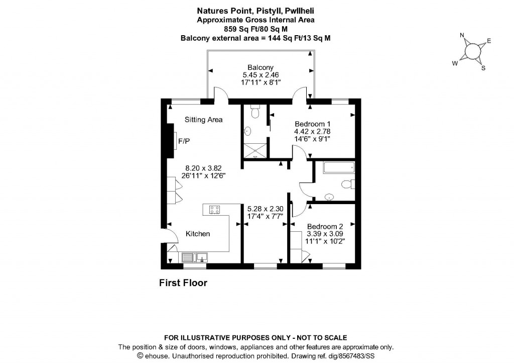 Floorplans For Plas Pistyll, Pwllheli