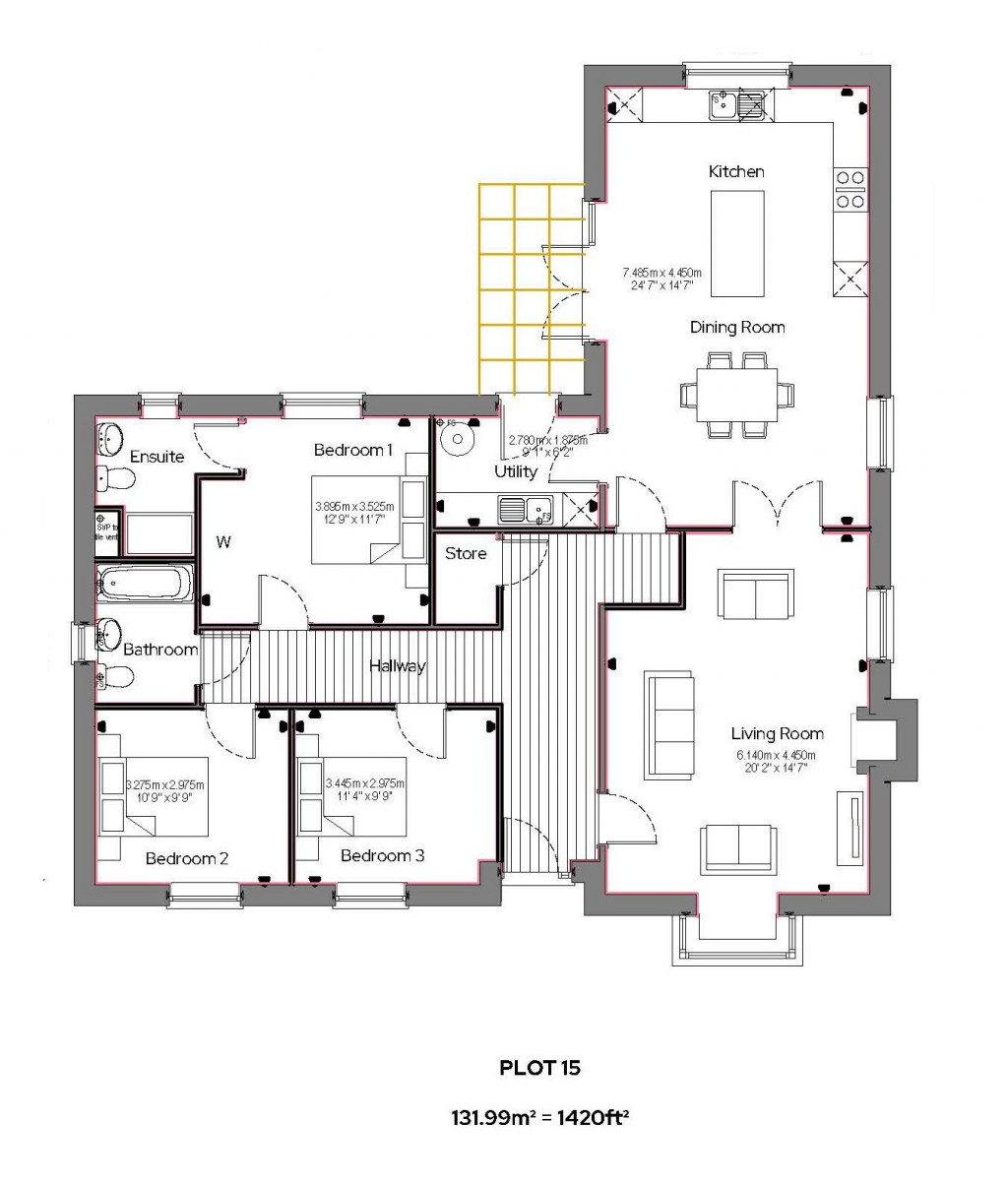 Floorplans For Laxfield, Nr Framlingham, Suffolk